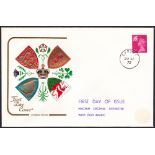 FIRST DAY COVER : 1972 2 1/2p Wales regional with gum arabic on Cotswold cover, cancelled by Cardiff