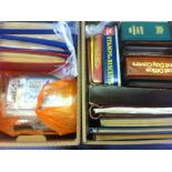 STAMPS : World collection in two boxes, with various albums, loose in envelopes, tins, cover