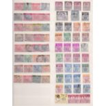 STAMPS : Commonwealth accumulation in blue stock book, strong in Malaya issues, mint and used (100'