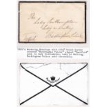 POSTAL HISTORY : Buckingham Palace mourning envelope from the 1880's, addressed to Lady Southampton,