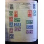 STAMPS : World album up to 1940's mint and used. incl some good pickings such as Australia to 2/-,