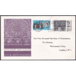 FIRST DAY COVER : 1966 Westminster Abbey non phosphor, cancelled by the scarce Westminster SW1