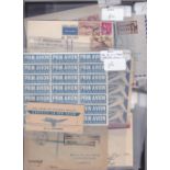 FRANCE POSTAL HISTORY , selection of flown covers & postcards also some Air France Airmail