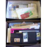 STAMPS : Two small boxes of mixed stamps, mainly look to be GB and Commonwealth, many in packets