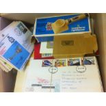 Small general box with stamps,