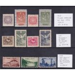 JAPANESE STAMPS : Three mint sets on stock-page; 1919 Restoration,