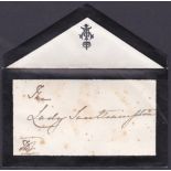 Queen Victoria Signature : 1880 mourning letter with wide border addressed to Lady Southampton in