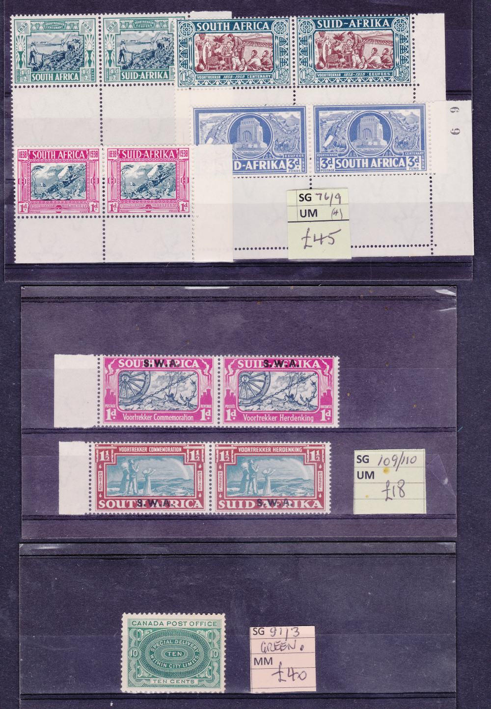 STAMPS : Great Britain and Commonwealth ex dealers stock on cards, priced to sell at £698 - Image 3 of 4