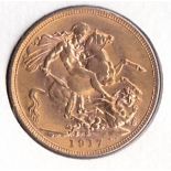 1917 Gold Sovereign in limited edition B