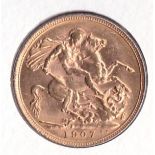 1907 Gold Sovereign in limited edition B