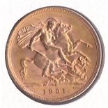 1931 Gold Sovereign in limited edition B