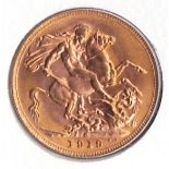 1919 Gold Sovereign in limited edition B