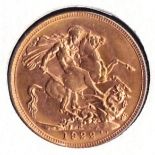 1922 Gold Sovereign in limited edition B