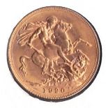 1920 Gold Sovereign in limited edition B