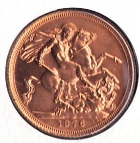 1976 Gold Sovereign in limited edition B