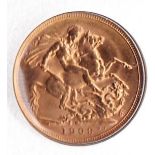 1909 Gold Sovereign in limited edition B