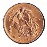 1925 Gold Sovereign in limited edition B