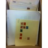 STAMPS : Large box of album pages Commonwealth and World issues (100's of stamps). Great winter