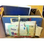 World stamp accumulation in 3 albums plus some loose covers and stamps. Good genuine lot,