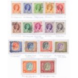 STAMPS : BRITISH COMMONWEALTH, various QEII mint & used sets on five album pages inc Fiji, Cayman