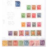 Stamps: Album pages with Australia, New Zealand & Canada mint & used GVI & QEII issues. Inc used New