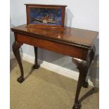 George III Figured Mahogany Concertina Action Fold Over Games Table on Well Carved Claw and Ball