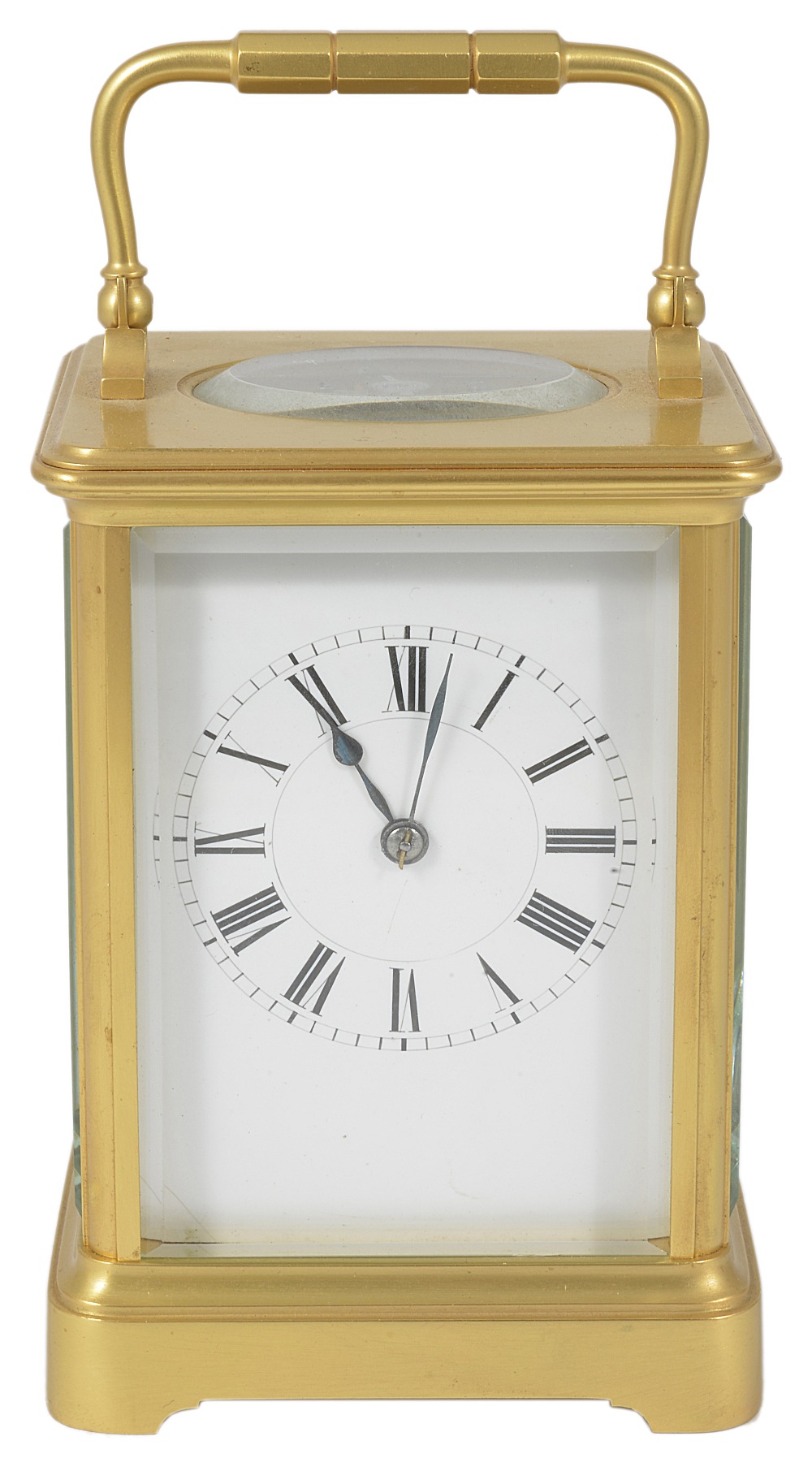A FRENCH CARRIAGE CLOCK, HENRI JACOT, PARIS, CIRCA 1900 gong striking movement, white dial with