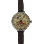 AN AMERICAN 'MICKEY MOUSE' WRISTWATCH, INGERSOLL, 1930s produced for the British market, celluloid