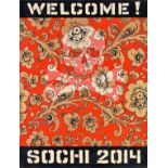 Vasily Slonov  Welcome! Sochi 2014 2012 Oil on canvas. 65 x 50 cm Signed