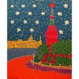 Igor Veritchev  Stars over Kremlin 1986 Acrylic on canvas. 60 x 49.6 cm Signed