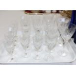 A part suite of 19 crystal drinking glasses