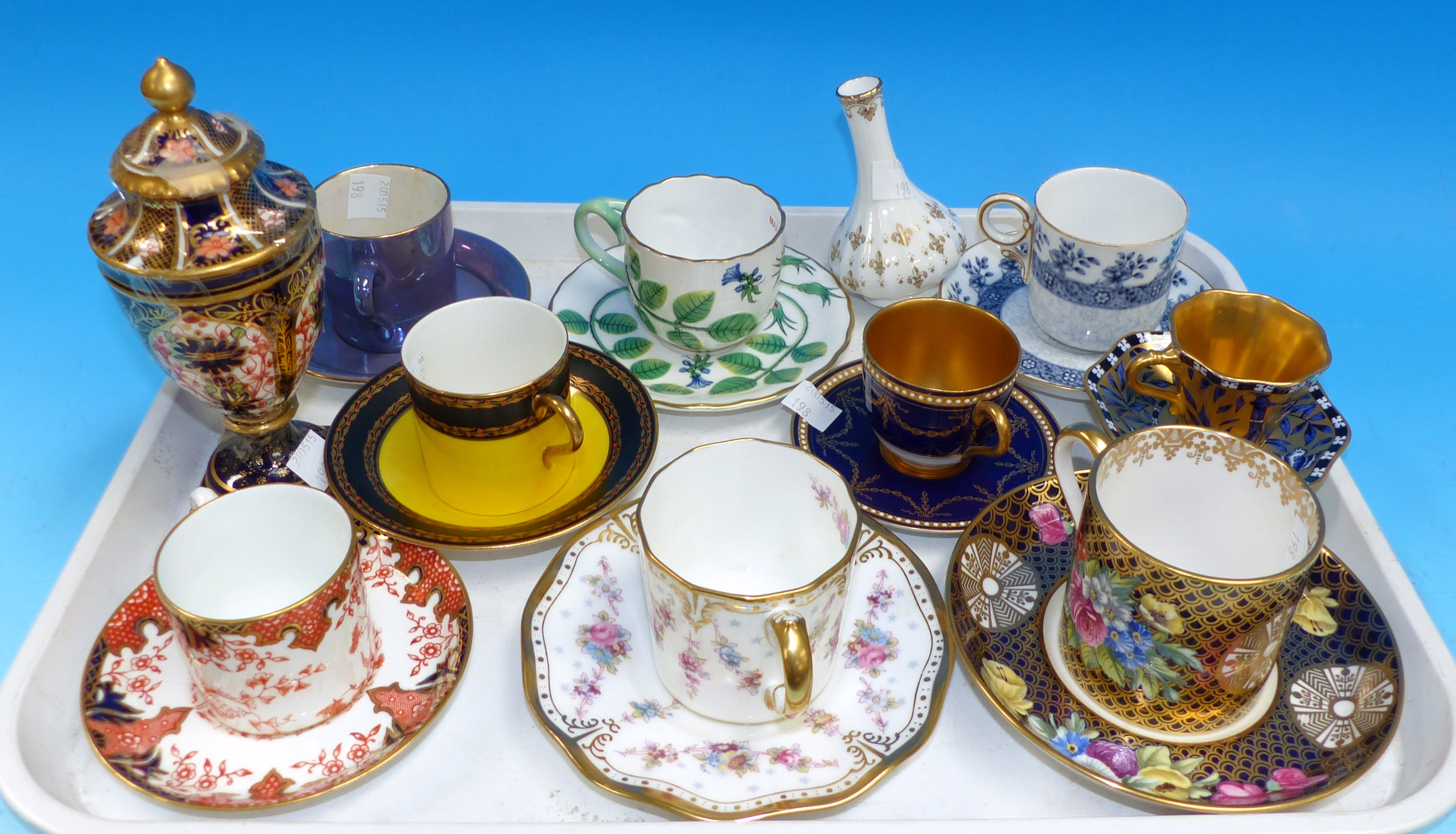 Various cabinet cups and saucers; etc.