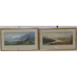 H Earp Snr:  River and coastal landscapes, pair of watercolours, signed, 8½" x 19½", framed and
