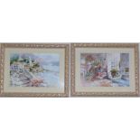 A pair of modern gilt framed Impressionist prints