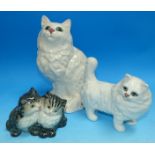 Three Beswick cats:  1867, 1898 & 1316