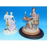 A limited edition figure:  Elizabeth from Pride & Prejudice; a Beswick figure:  Knight at the Ball