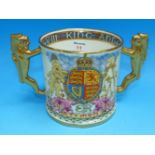 A Paragon limited edition commemorative bone china 2-handled loving cup for the coronation of King