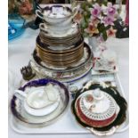 A selection of Balmoral bone china teaware; other china including crested wares