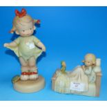 A Mabel Lucie Attwell music box and a standing figure