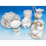 An Aynsley Somerset pattern jug and bowl set and a collection of matching pieces