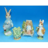 Peter Rabbit (large); rabbit with lettuce salt & pepper; a Peter Rabbit music box