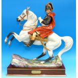 A Royal Worcester group:  "Napoleon Bonaparte", limited edition, depicting Napoleon on rearing