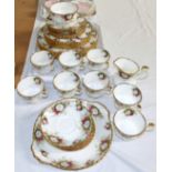 A Royal Albert "Celebration" part dinner and tea service, 30 pieces approx