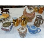 A selection of Jasperware and other decorative china