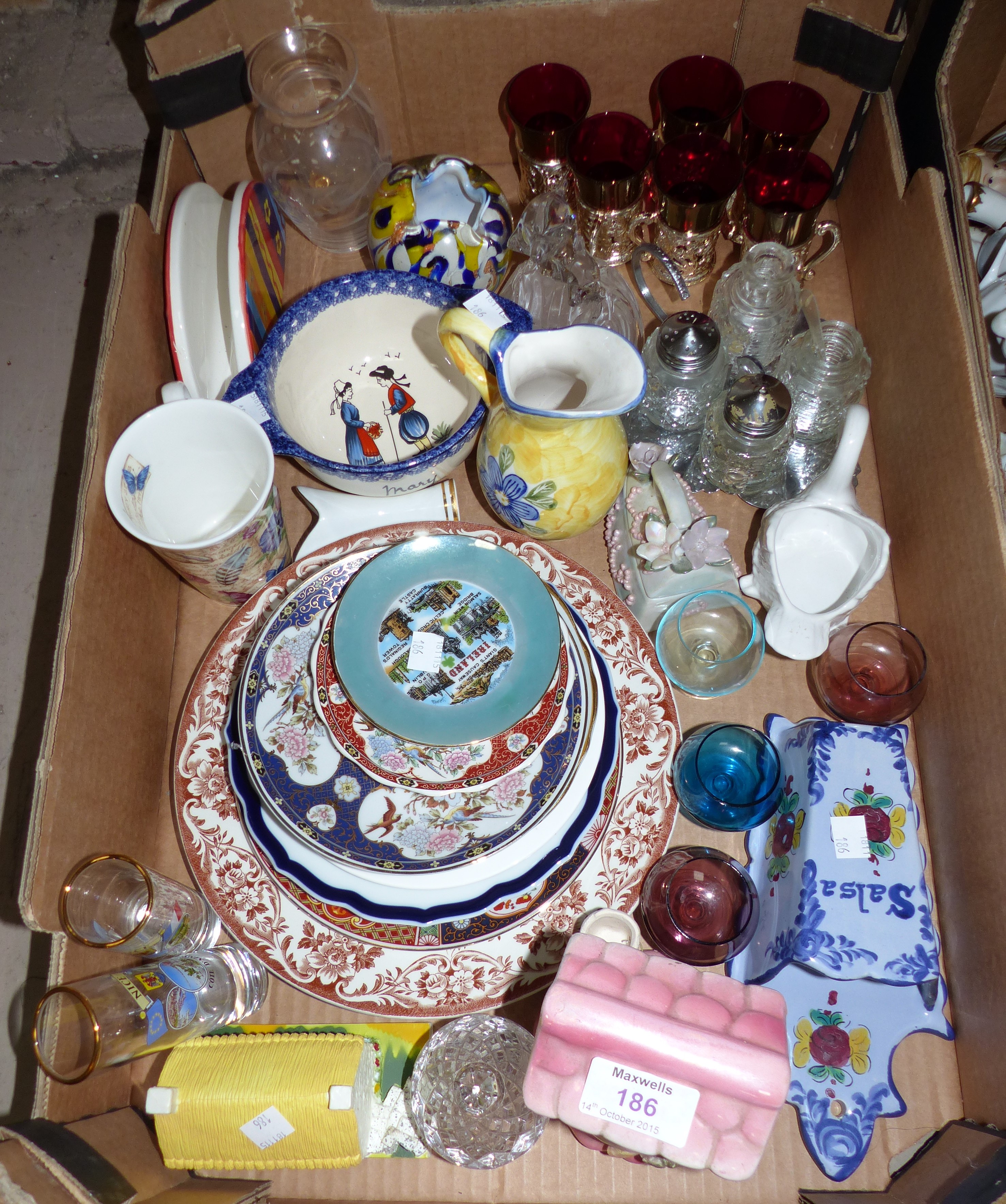 A selection of decorative china and glassware