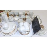 A Royal Albert white and gilt tea set; commemorative china