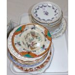 A collection of 15 ribbon, and 19 other, decorative plates