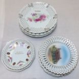 A collection of 14 commemorative and souvenir ribbon plates