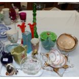 A selection of decorative china and glass, including a Sylvac lifeguard; etc.