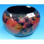 A Moorcroft Pomegranate pattern jardinière, 7" (a.f.)